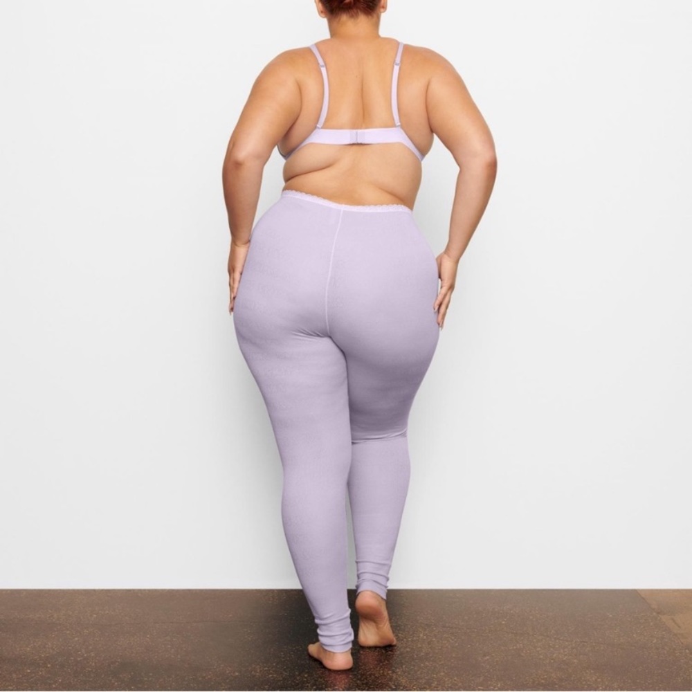 SKIMS Lace Pointelle Legging in Lavender NEW with tags - Picture 2 of 8